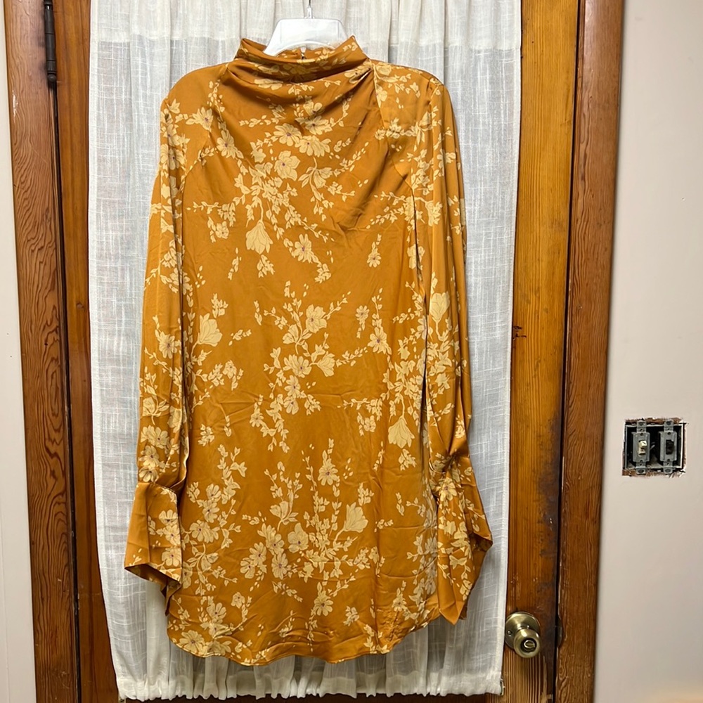 Free People Dress Women’s Large Long Sleeve with Flower Print